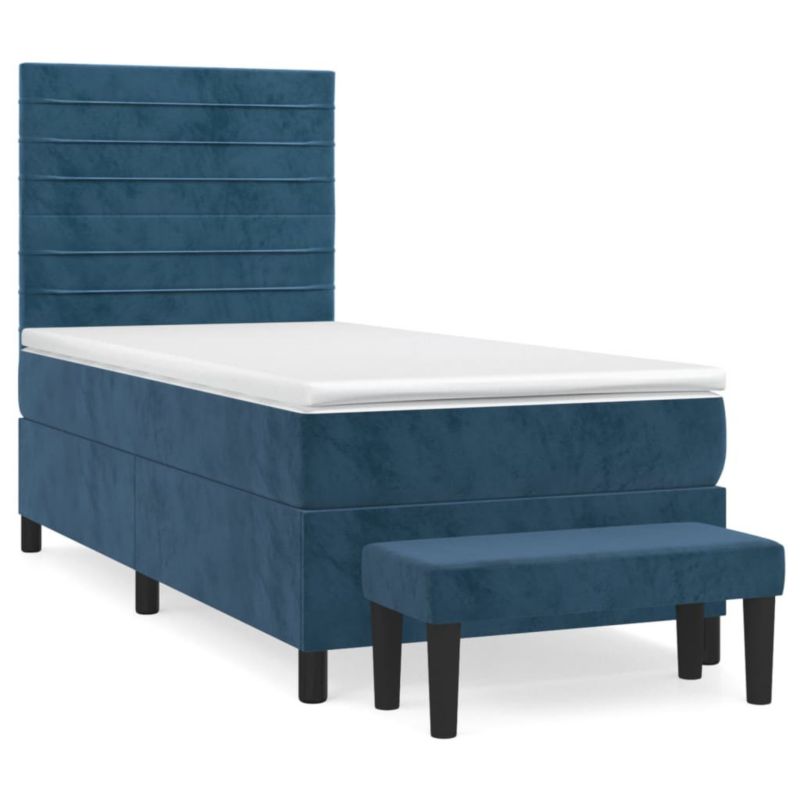 Łóżko kontynentalne WaszeMeble 90x200 cm niebieskie WM-3137885 1 szt.