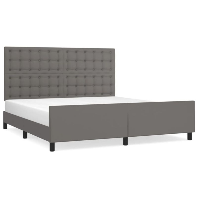 Łóżko tapicerowane WaszeMeble 160x200 cm szara WM-3125583 1 szt.