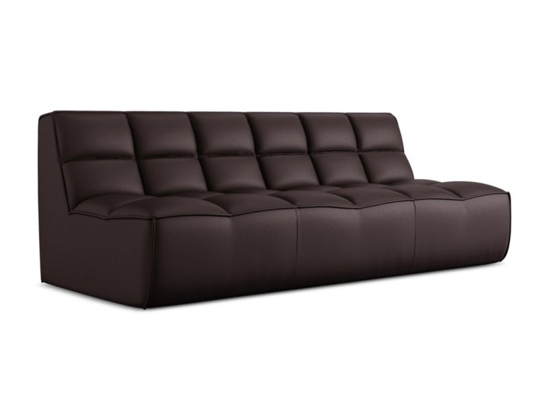 3-osobowa kanapa modułowa Makamii Kalai ze skóry syntetycznej 210x93 cm śliwkowy 1 szt.