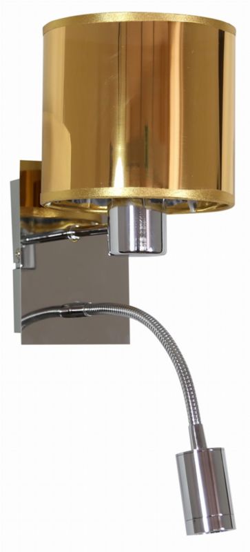 Kinkiet ścienny Candellux Sylwana chromowany mosiądz-złoty 2 x E14 x 40W IP20 wym: 34 x 13 x 19 cm - 1 szt.
