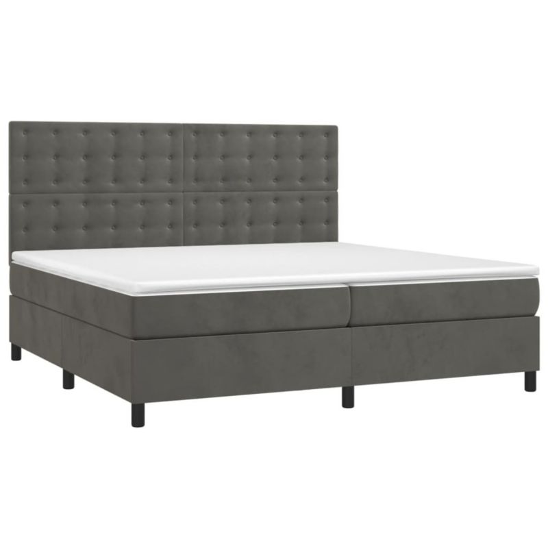 Łóżko kontynentalne WaszeMeble 200x200 cm szary WM-3136384 1 szt.