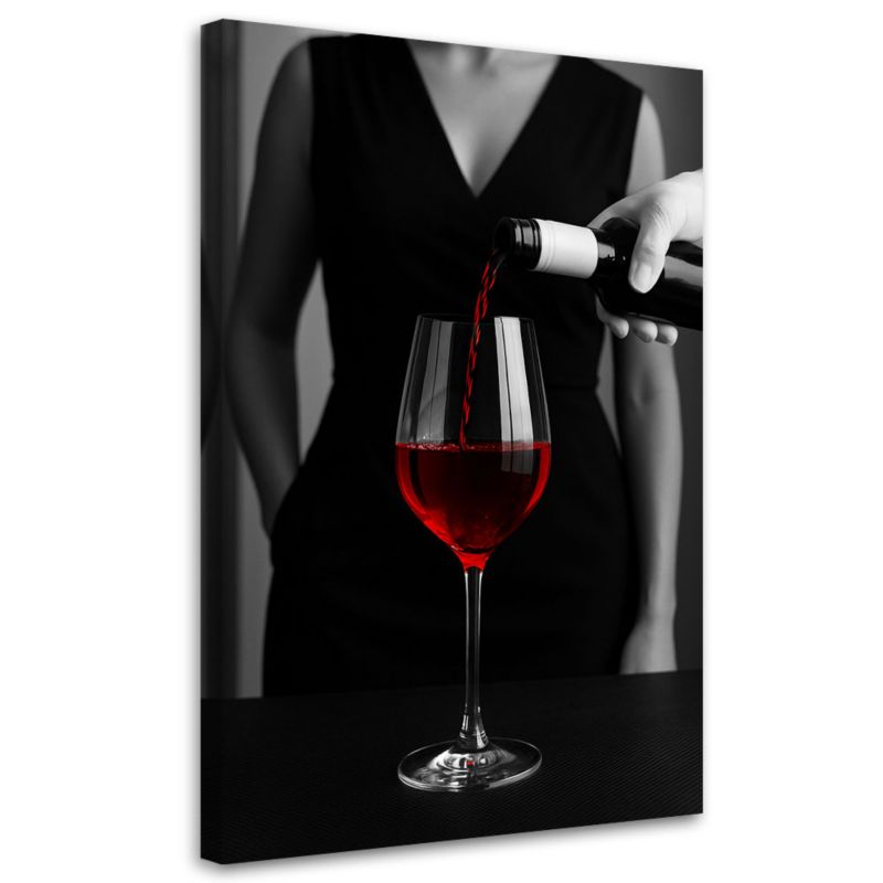 Obraz do sypialni salonu Feeby Kobieta Czerwone Wino 40x60cm 1szt