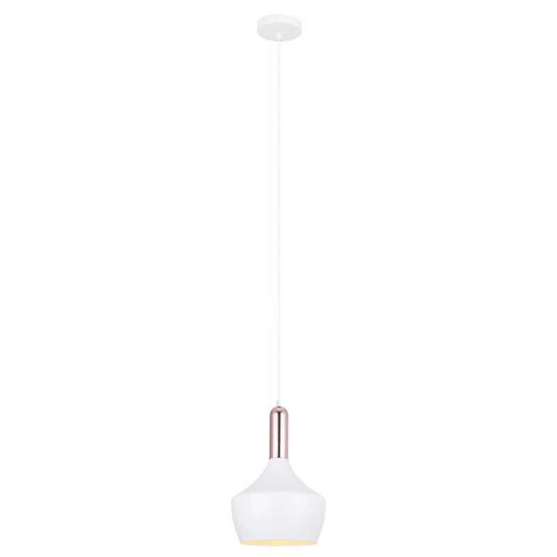 Lampa sufitowa wisząca Italux Ophelia 1810 biało-miedziana nowoczesna 1xE27 x 60W 1 szt.
