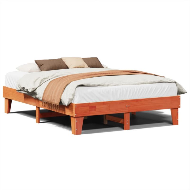 Łóżko drewniane WaszeMeble 150x200 cm brąz WM-855354 1 szt.