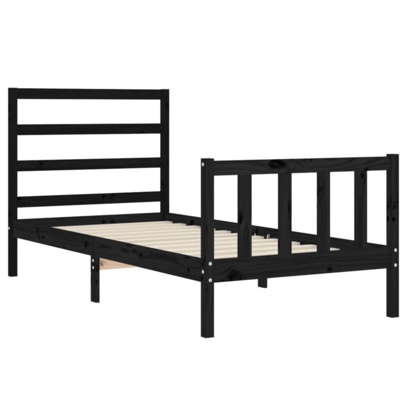 Łóżko drewniane WaszeMeble czarna WM-3191870 1 szt.
