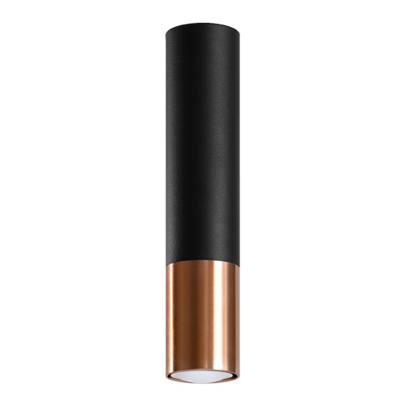 Spot Sollux Lighting Loopez miedziano-czarny 1 x GU10 x 40W IP20 wym: 8 x 8 cm - 1 szt.