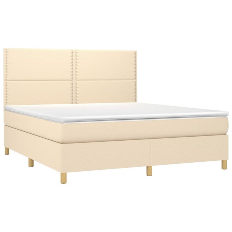 Łóżko kontynentalne WaszeMeble 180x200 cm kremowe WM-3135378 1 szt.