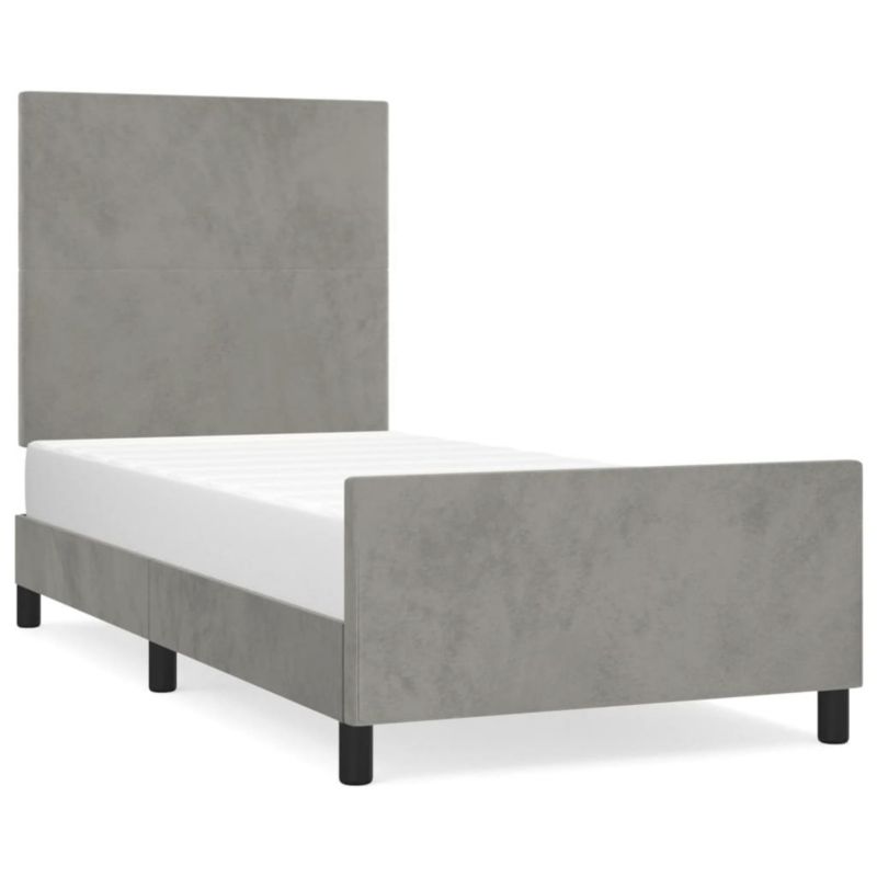 Łóżko tapicerowane WaszeMeble 90x200 cm jasnoszara WM-3125611 1 szt.