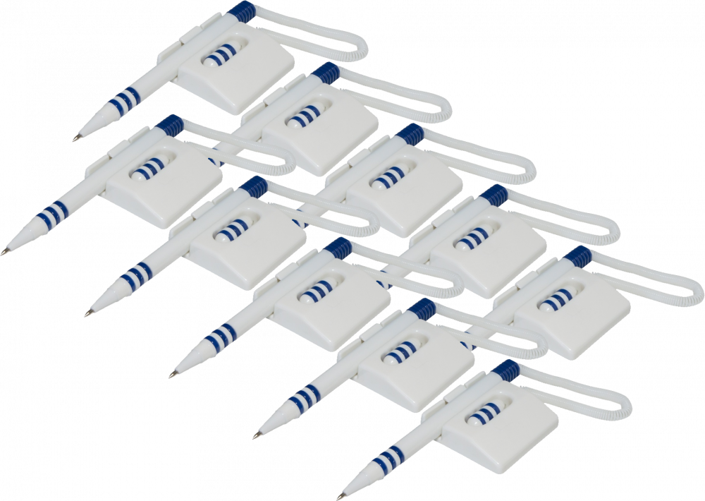 10x Długopis mocowany na sprężynce Office Products, leżący, niebieski