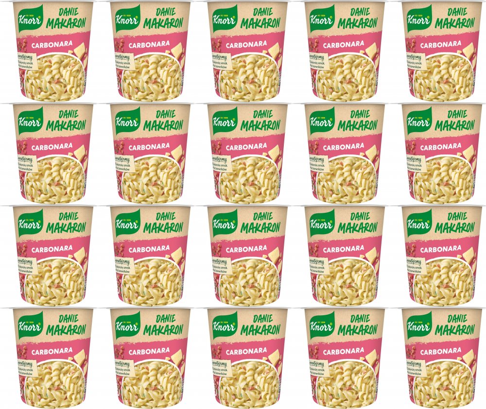 20x Danie w kubku Knorr Danie Makaron, carbonara, 55g