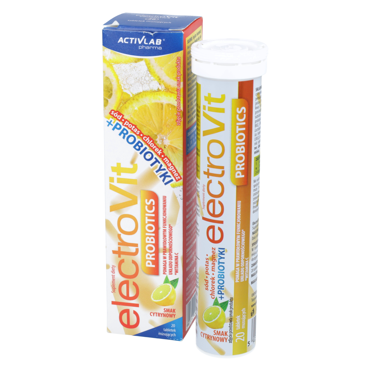 Activlab pharma electrovit probiotics, smak cytrynowy, 20 tabletek musujących