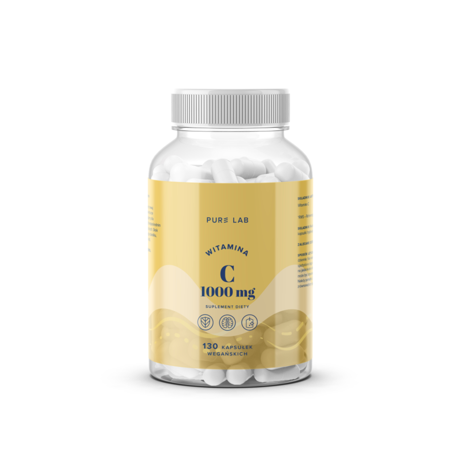 Aura herbals, pure lab witamina c 1000 mg, 130 kapsułek