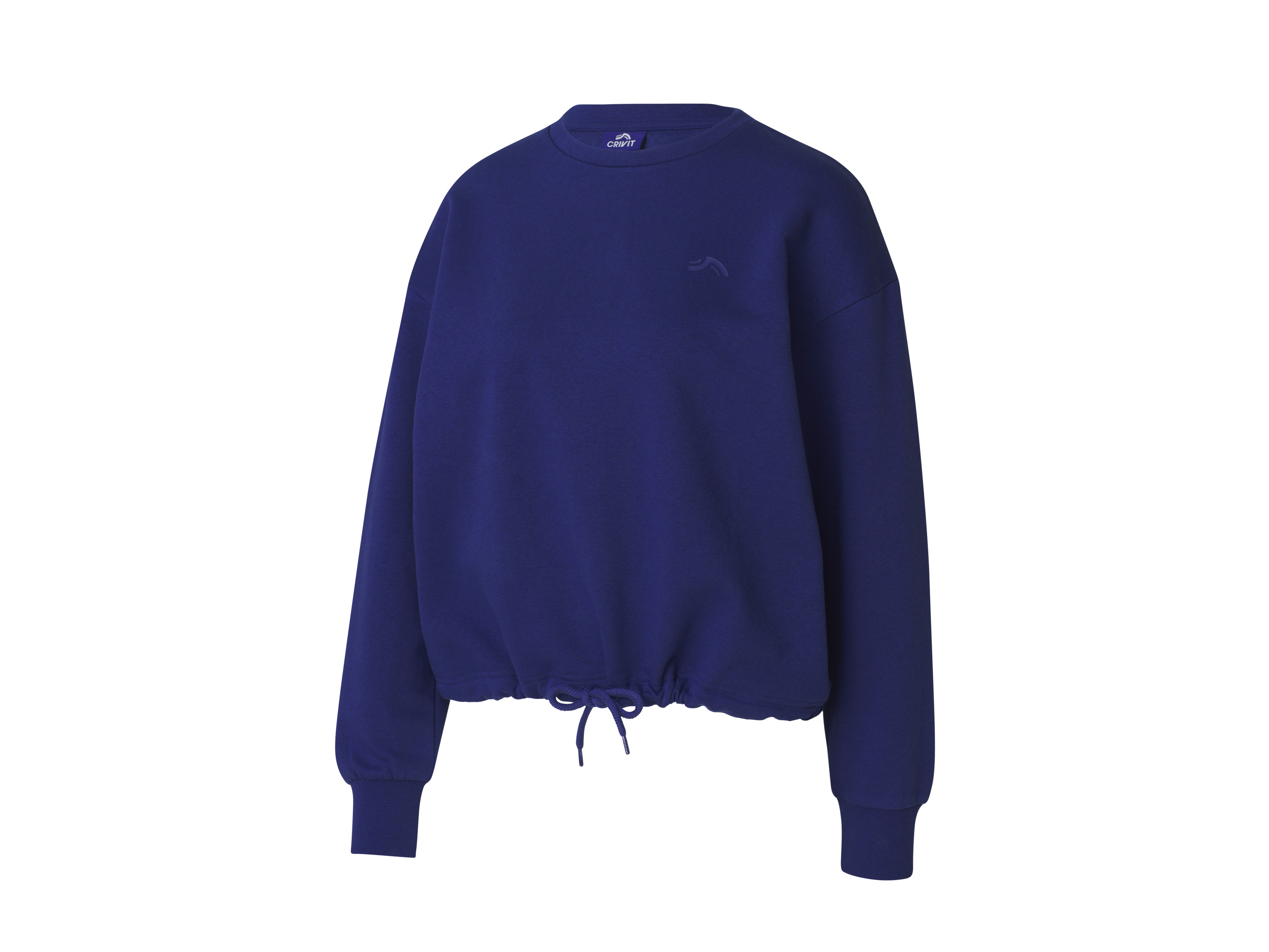 Crivit Bluza damska z kapturem i sznurkiem Niebieski, XS 32/34