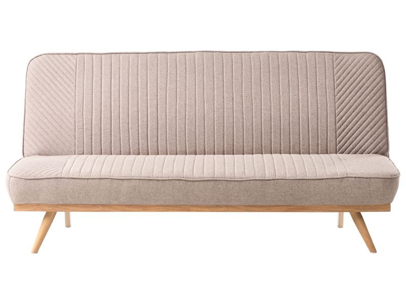Sofa rozkładana dla 2 osób Kalfafel Jasnobrązowy 1 szt.