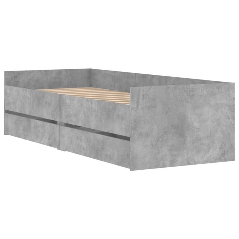 Łóżko drewniane WaszeMeble 100x200 cm szarość WM-3207339 1 szt.