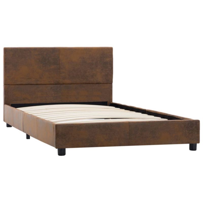 Łóżko Tapicerowane WaszeMeble 100x200 cm Brązowe WM-284781 1 szt.