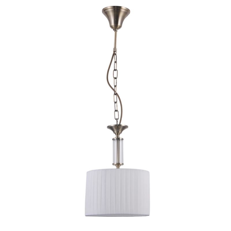 Lampa sufitowa wisząca Italux Ferlena 6350 antyczny brązowo-biała styl klasyczny 1xE14 x 1 szt.
