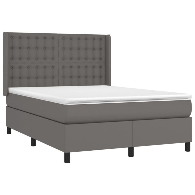 Łóżko kontynentalne WaszeMeble 140x190 cm szara WM-3139383 1 szt.