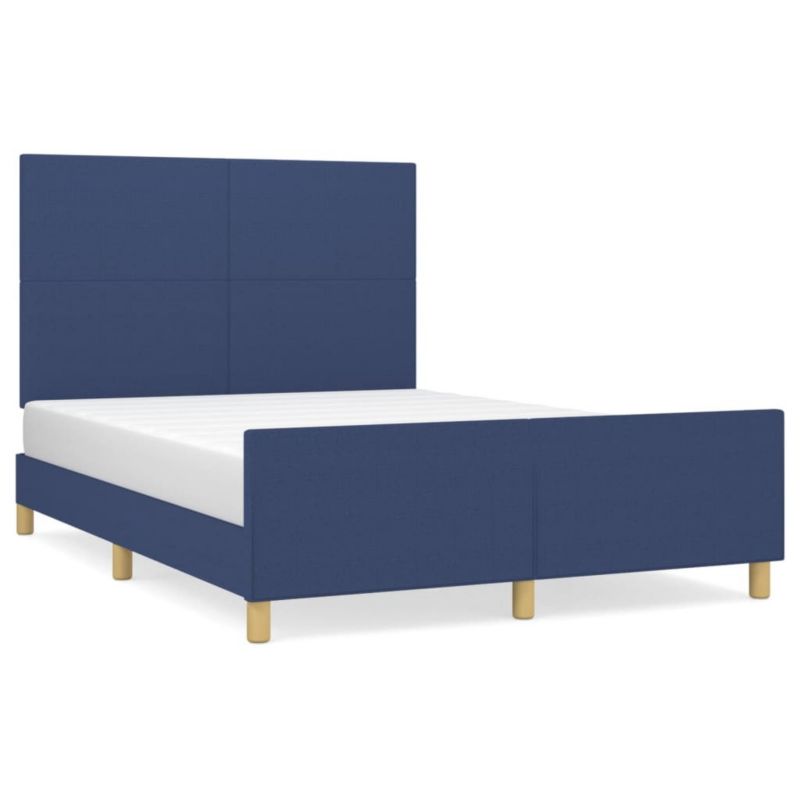 Łóżko tapicerowane WaszeMeble 140x190 cm niebieska WM-3124893 1 szt.