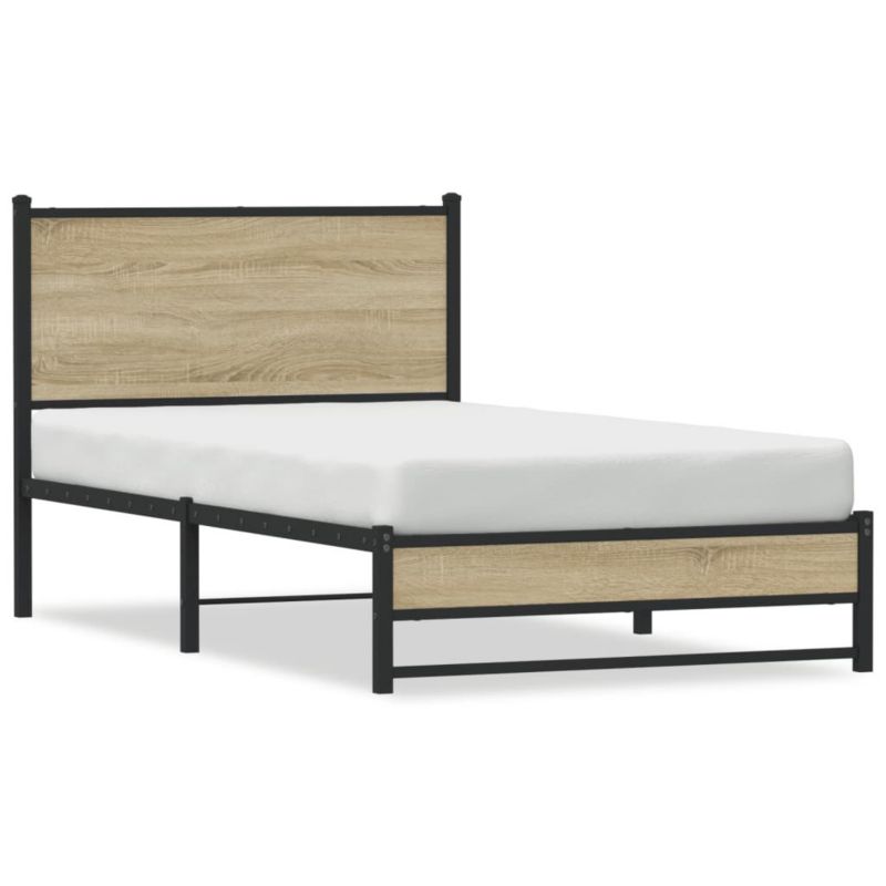 Łóżko metalowe WaszeMeble 100x190 cm dąb sonoma WM-4007880 1 szt.