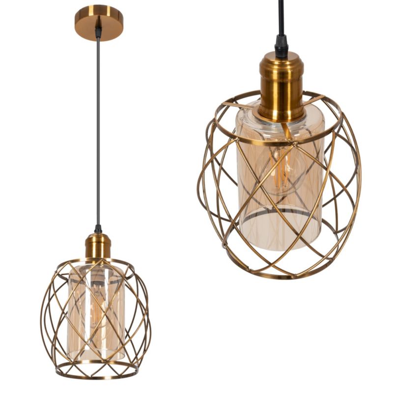 Lampa Sufitowa Wisząca Toolight App1129-1Cp Złoty 1 Szt