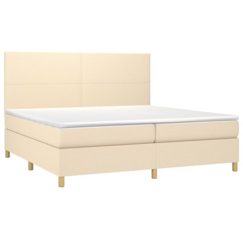 Łóżko kontynentalne WaszeMeble 200x200 cm kremowe WM-3135306 1 szt.