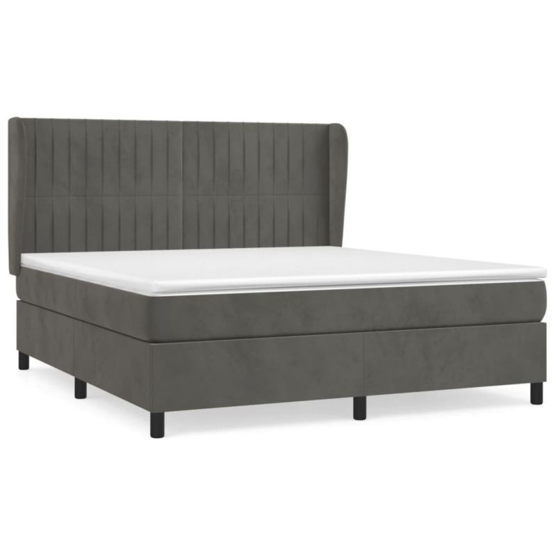 Łóżko kontynentalne WaszeMeble 160x200 cm ciemnoszare WM-3129340 1 szt.