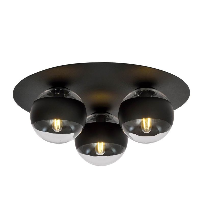 Lampa sufitowa Emibig Solar czarno-przezroczysty wym: 3 x 43 cm 3xE14 x 10W 1 szt.