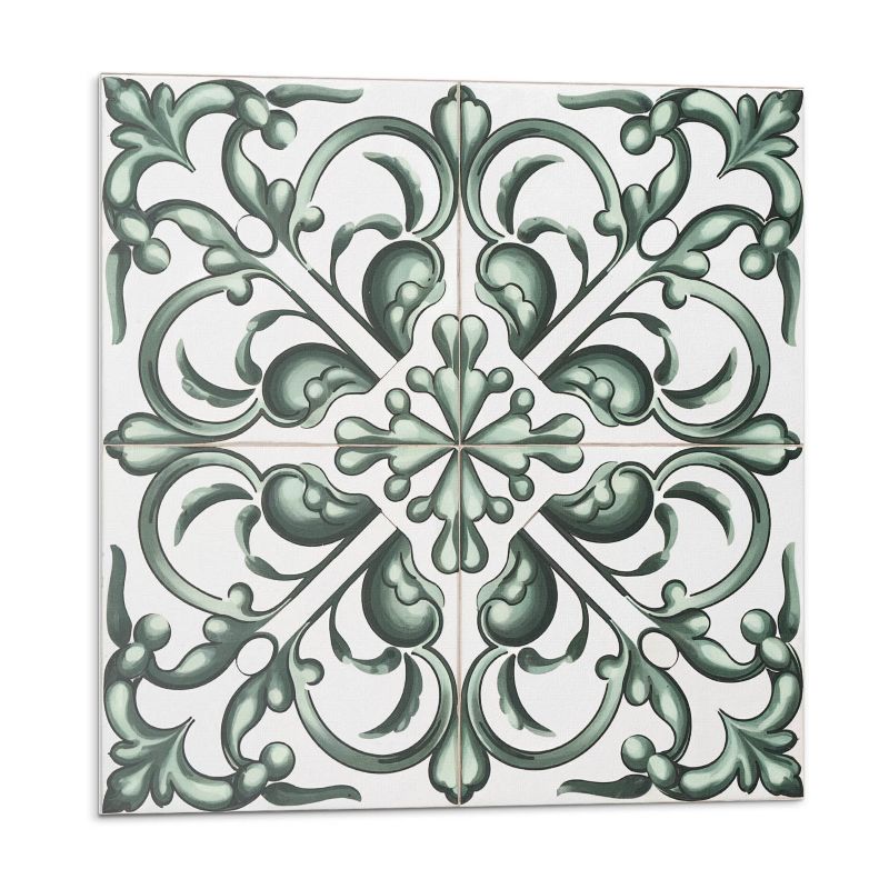 Kafelki samoprzylepne Wallfluent 50x50 cm Symetryczne wzory roślinne w ujęciu 4 szt.