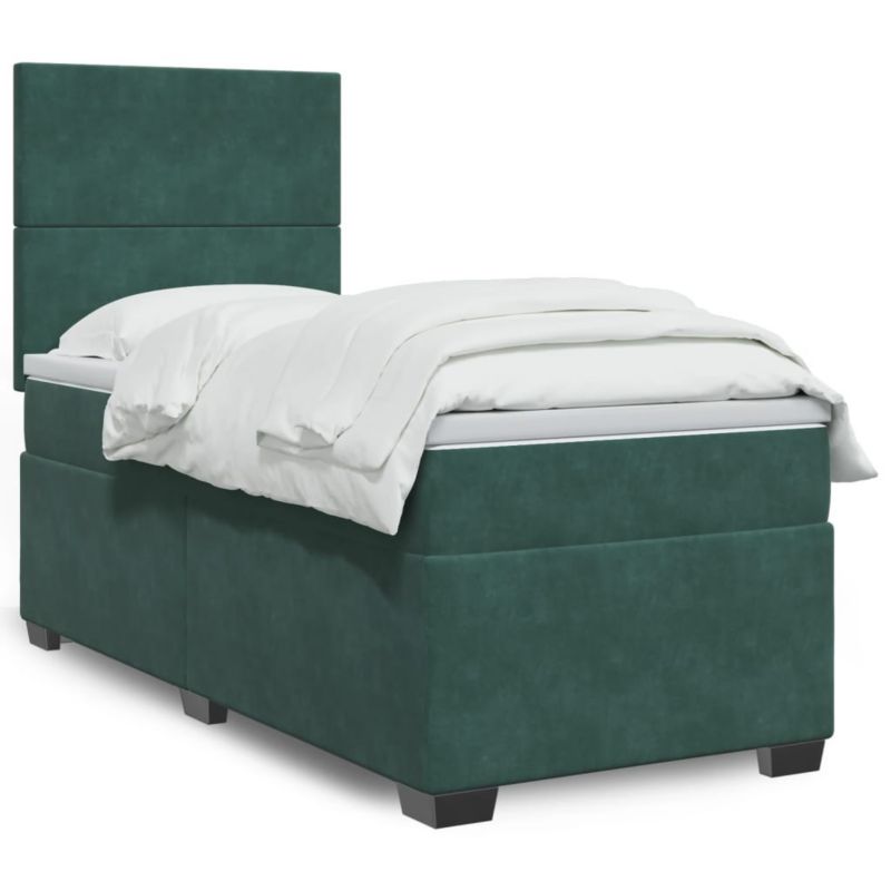 Łóżko kontynentalne WaszeMeble 90x190 cm zielone WM-3290783 1 szt.