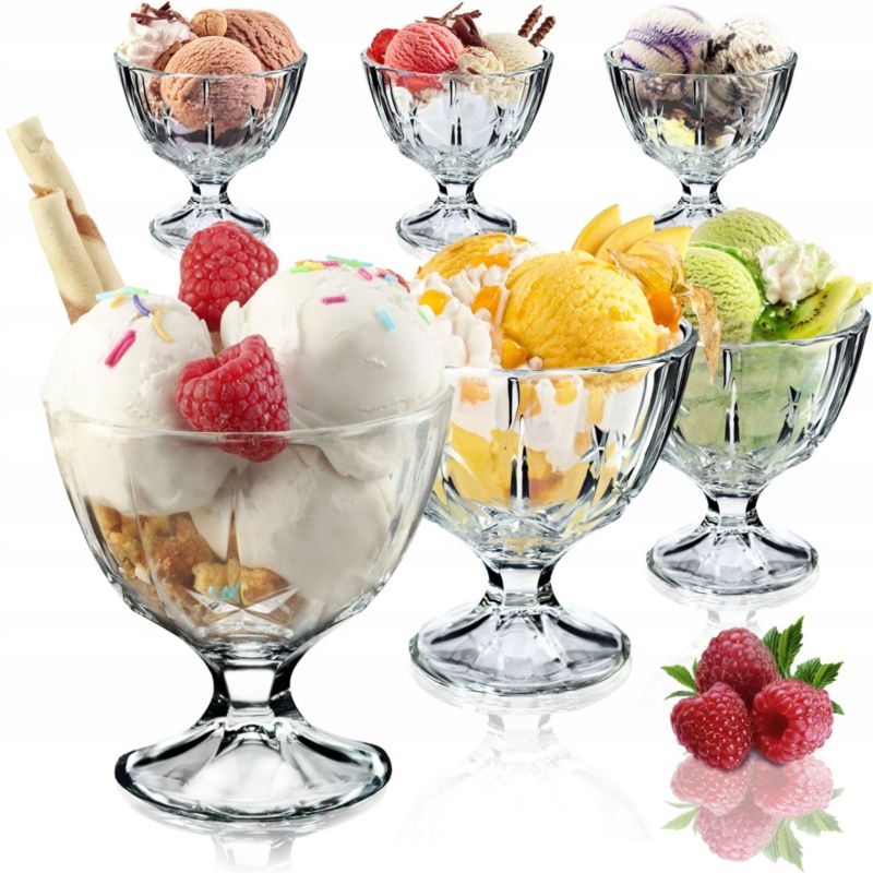 Pucharki Do Deserów KADAX Szklane 300ml 6szt