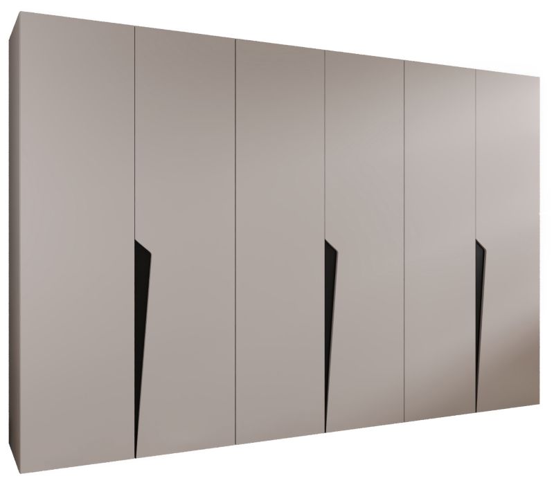 Szafa uchylna otwierana Abiks PIANO 1 300 (3x100) wys 202 cm Kaszmir + Czarny 1 szt