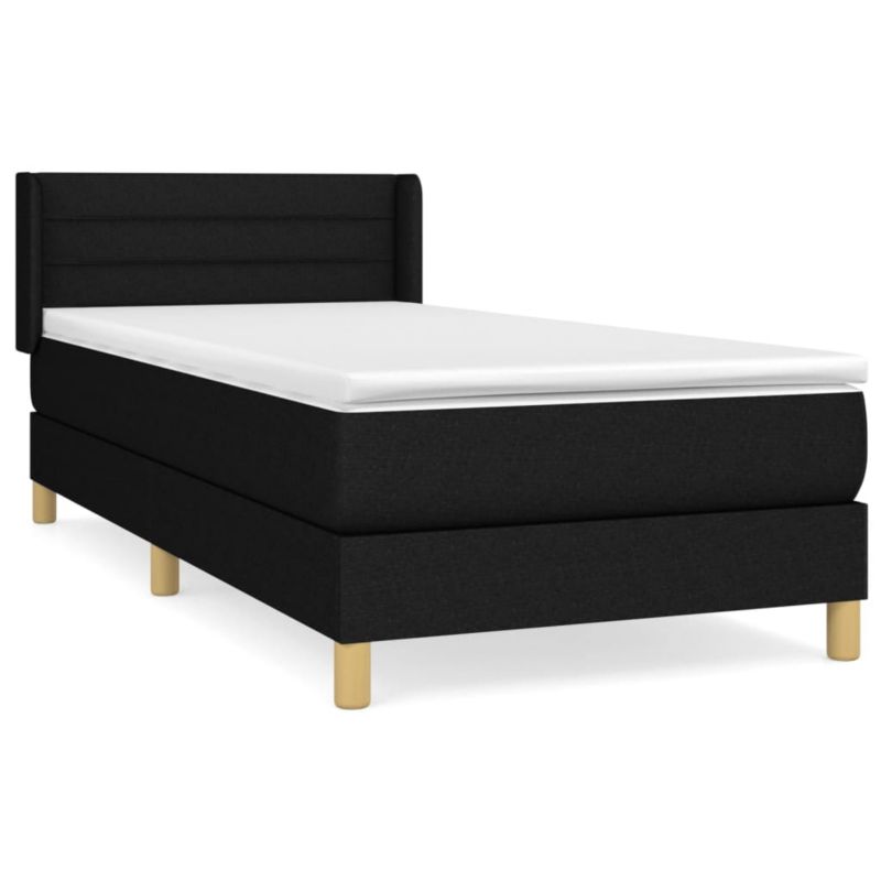 Łóżko z materacem WaszeMeble 90x190 cm czarny WM-3130315 1 szt.