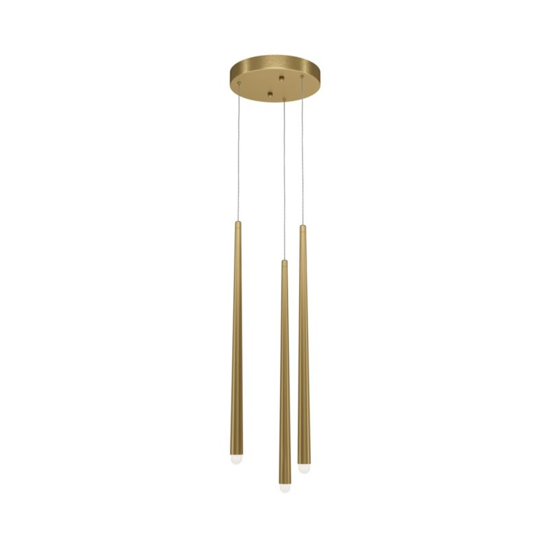 Lampa wisząca Maytoni Cascade 3497 mosiężno-złota tuby wbudowany LED 19W 1 szt.