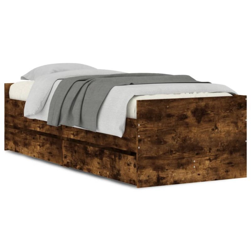 Łóżko drewniane WaszeMeble 90x190 cm brązowe WM-3207354 1 szt.