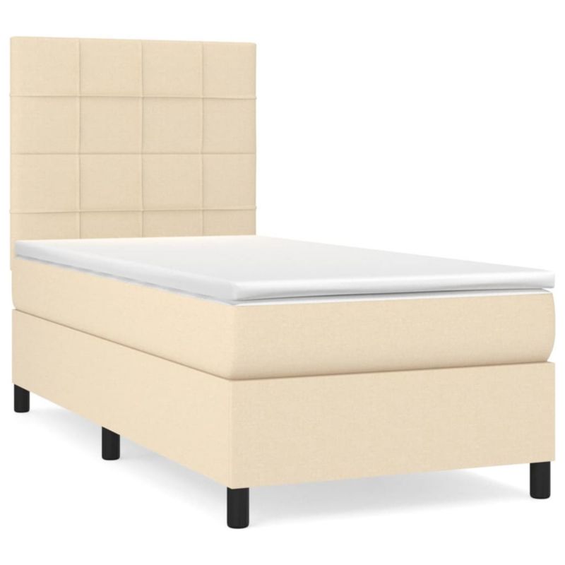 Łóżko kontynentalne WaszeMeble 90x200 cm kremowe WM-3141750 1 szt.