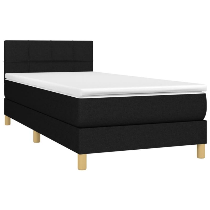 Łóżko kontynentalne WaszeMeble 100x200 cm czarne WM-3133695 1 szt.