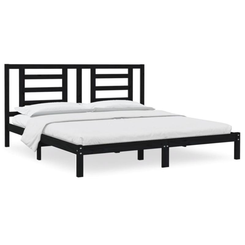 Łóżko drewniane WaszeMeble 200x200 cm czarna WM-3104372 1 szt.