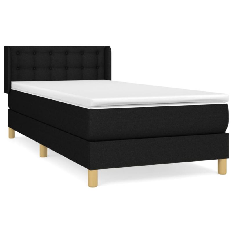 Łóżko z materacem WaszeMeble 90x190 cm czarny WM-3130555 1 szt.