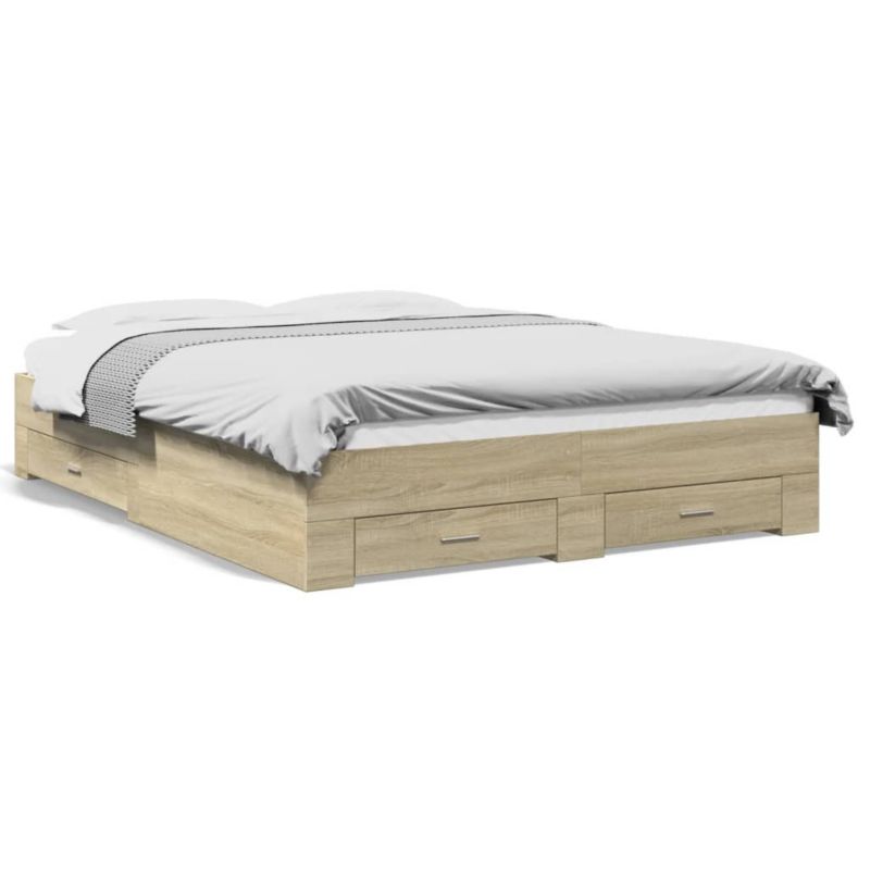 Łóżko drewniane WaszeMeble 160x200 cm brązowe WM-3280372 1 szt.