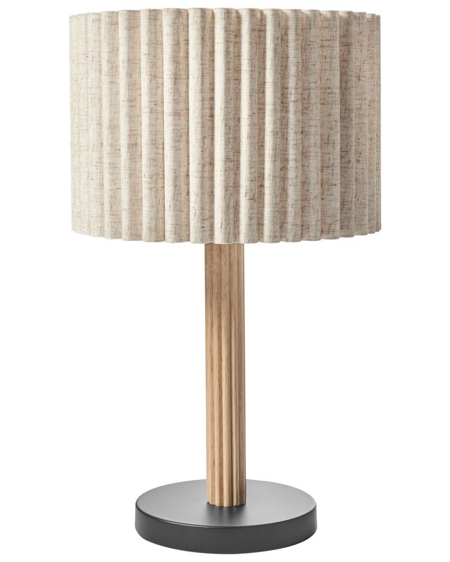 Lampa stołowa Belessa Drewno kauczukowe Jasnobeżowy 1 szt.