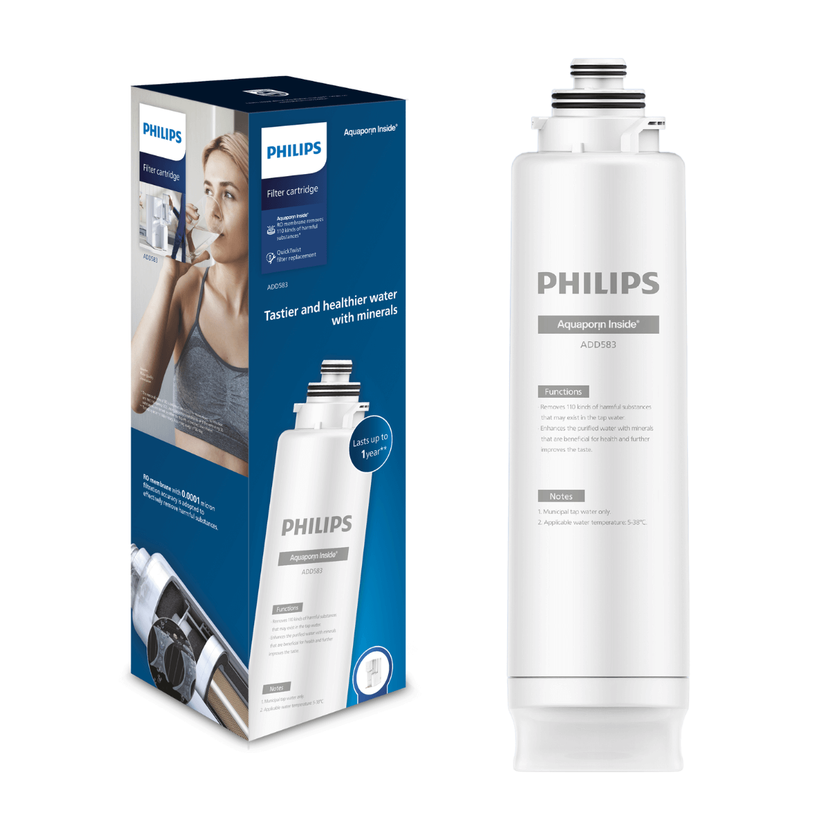 PHILIPS ADD583 filtr wymienny 5 w 1 do dystrybutora wody ADD6920BK, ADD6921DG, ADD6922DG.