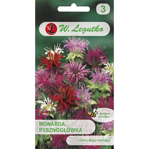 1 szt, Monarda (Pysznogłówka), mix kolorow - Nasiona: Ilość w opakowaniu: 0.1 g