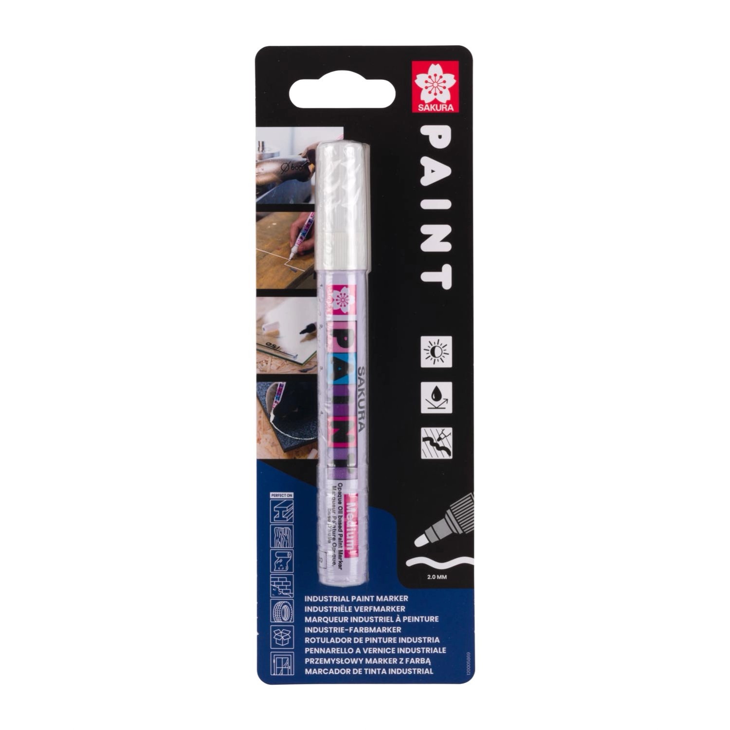Marker olejowy Paint z białą końcówką 2 mm