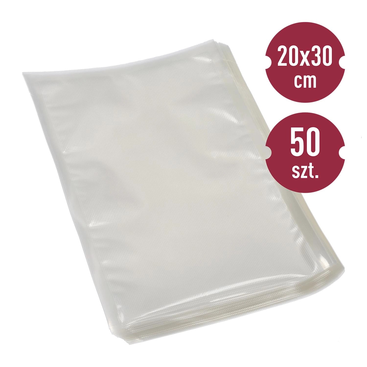 Worki moletowane do zgrzewarki próżniowej - 50 szt.