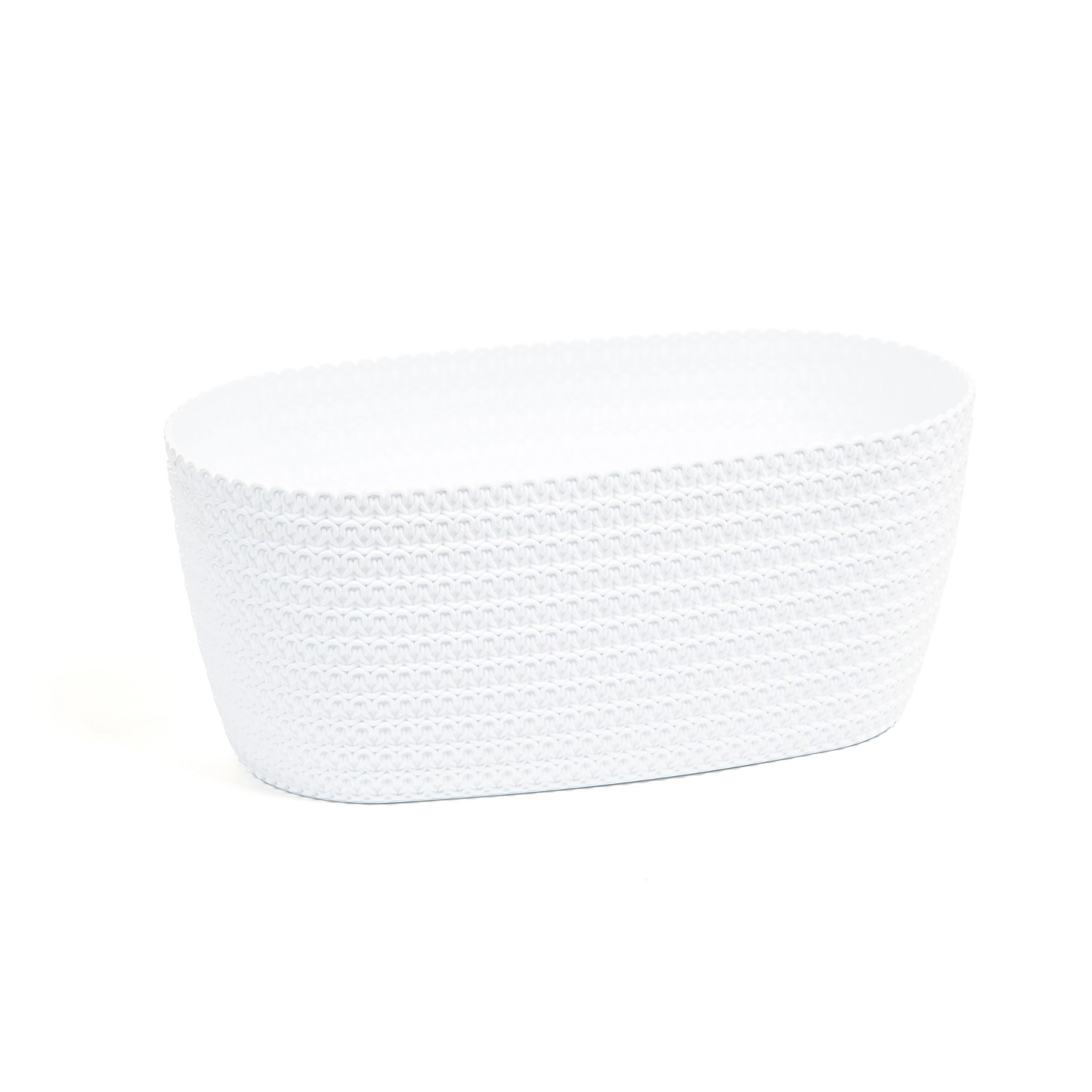 Osłonka owalna Jersey biała - śr. 38 cm