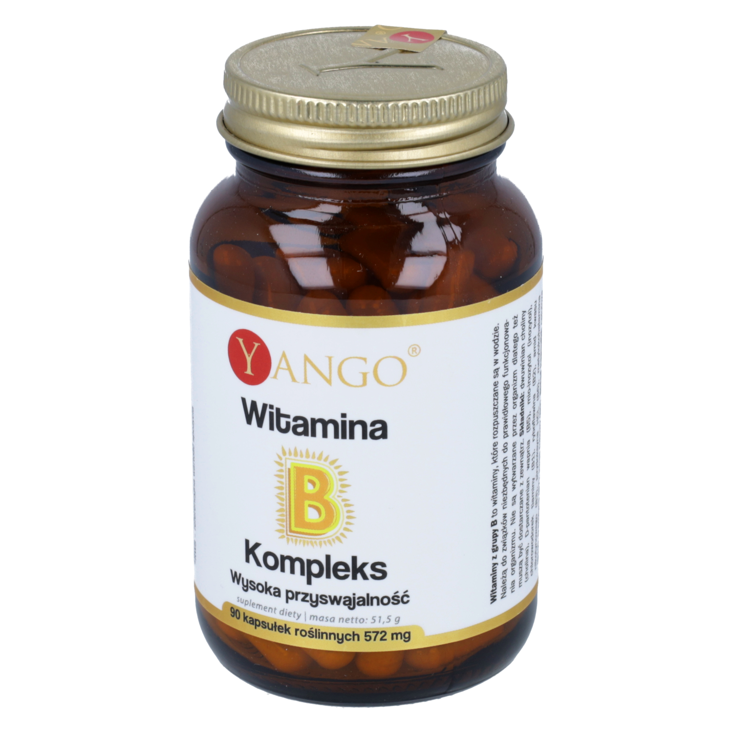 Yango witamina b kompleks wysoka przyswajalność, 90 kapsułek