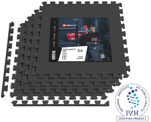 Puzzlematte EVA 1cm - 4 Stück schwarz