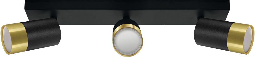 Strühm Puzon lampa podsufitowa 3x35 W czarna-złota 04280