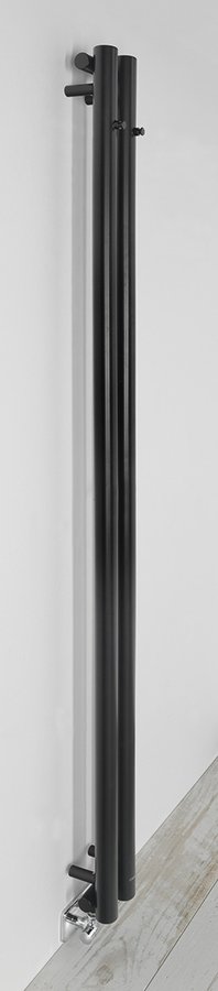 Sapho Pilon grzejnik łazienkowy dekoracyjny 180x12,2 cm czarny mat IZ124T